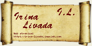 Irina Livada vizit kartica